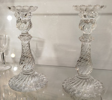 CRISTAL BACCARAT Paire Bougeoirs Modele BAMBOU Table 29VA2 20/08