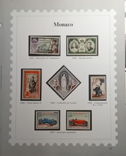 Timbres monaco collection sur - monaco,