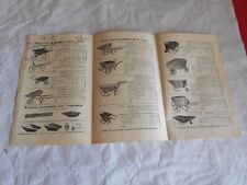 Vintage catalogue wheel barrows and trolleys for blacksmith foundries 1930s