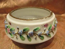 ancienne cuve de boite ou vide poche porcelaine luneville barbotine ancre marine