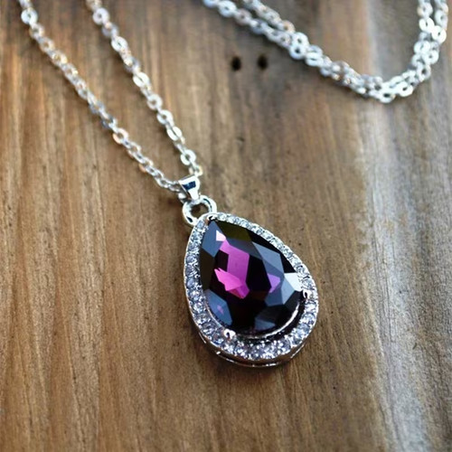 Collier femme goutte pendentif