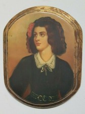 Tableau Peint Avec Cadre Baroque OR En Décor Classique Sujets Variés 24X19CM