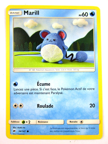 Carte pokémon marill 147 - carte,