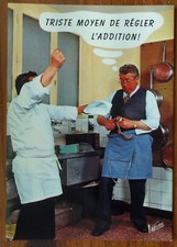 HUMOUR ADDITION RESTAURANT PLONGE VAISSELLE     postcard