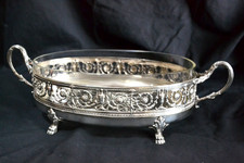 jardiniere centre de table métal argenté style empire