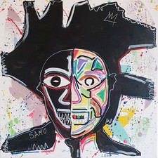 SPACO signed BASQUIAT in skull