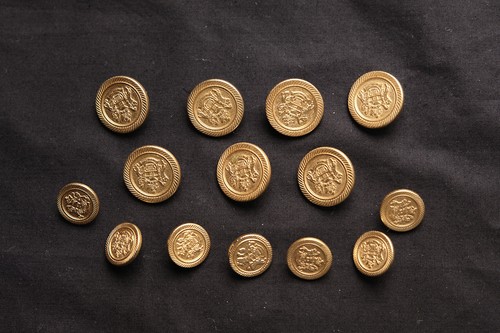 Lot boutons dorés - 14,