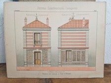 Planche d'architecte - Plans de Promoteur - Vieux papiers - Maison de Garde