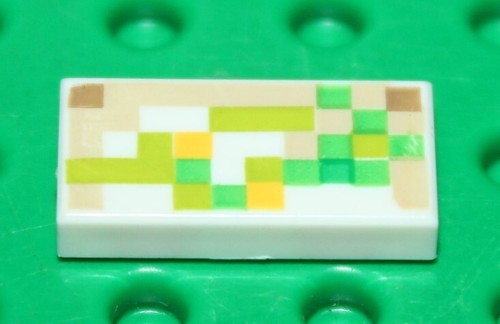 Lego minecraft white - white, 1x2