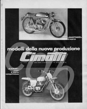 advertising Pubblicità brochure-MOTO CIMATTI-KAIMAN CROSS SAGITTARIO 1972