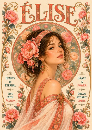 Affiche prénom élise - a4,