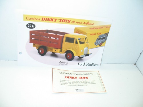 Fiche certif dinky toys - dinky,