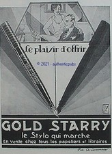 PUBLICITE GOLD STARRY STYLO