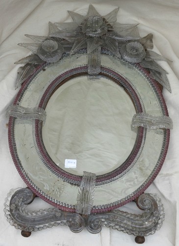 1900 miroir murano ovale - 1900′,