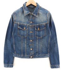 Nudie Jeans Terry Recycle Worn IN Homme Coton Bleu Jeans Veste M Manches Longues