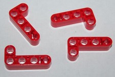 Lego 4 Red Technic Liftarm 2x4 L-Shape Thick 32140 set 9398 8001 8288 8294 8674