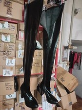 Latex Caoutchouc Bottes Plusieurs Couleurs 11 CM Talon Taille 38-47 Longueur 98