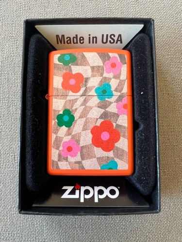 Zippo orange flowers - zippo,