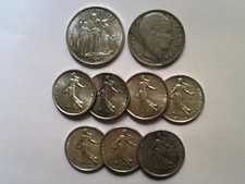 Lot de 9 Pièces Françaises