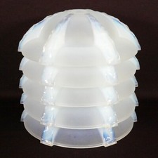 Lot de 5 Appliques ou Abat-Jours en Verre Opalescent Art Déco (Style Ezan)