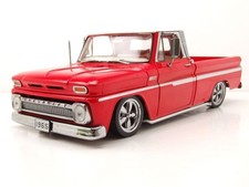 Chevrolet C-10 Styleside Pick Up Lowrider 1965 Rouge Blanc Modèle 1:18 Sun Star