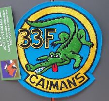 Patch Aéronavale FLOTTILLE 33 F CAIMANS ancien brodé sur toile ORIGINAL Marine