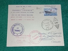 LETTRE - INAUGURATION TAMPONS - Paquebot S.S.FRANCE 1962 - Voyage Inaugural