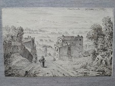 Dessin ancien montmartre 1860 - dessin,