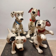 Lot 4 figurines Bullyland Disney LES 101 DALMATIENS - PONGO PERDITA et 2 Chiots