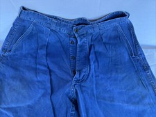 Ancien pantalon Patiné Bleu De Travail. Mécanicien, Mode Vintage.