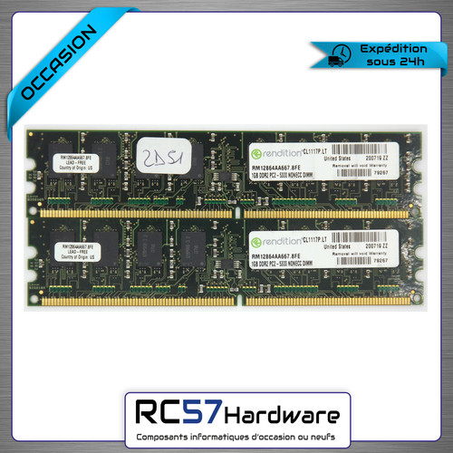 Mémoire ddr2 rendition 2gb - pc,