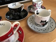 5 tasses à café vintage
