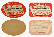 FRENCH LINE - ETIQUETTES DE BAGAGES DE CABINE ET DE CALE 1ère CLASSE