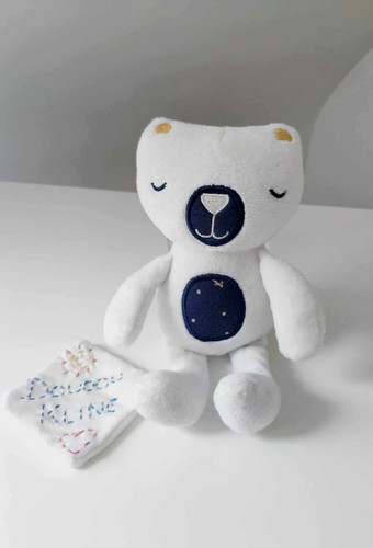 Peluche doudou chat ours blanc - peluche/doudou,