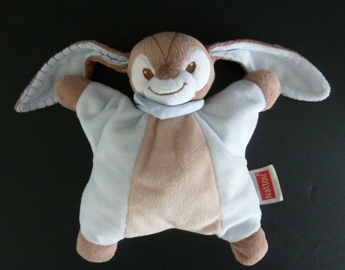 Doudou coussin nattou lapin - coussin,