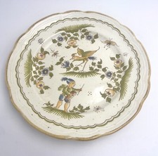 ASSIETTE DECORATION Reproduction VIEUX MOUSTIERS  18 ème siècle diamètre 26 cm