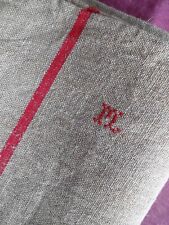 Beau torchon ancien en chanvre