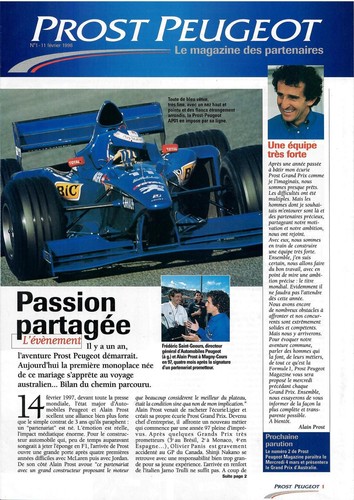 Magazine prost peugeot - magazine, n°
