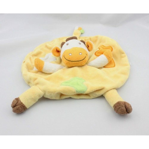 Doudou plat rond vache - , girafe