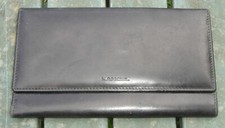 N - porte cartes - porte chéquier Lancel en cuir noir 20 x 11 cm