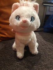 Ppd/Peluche doudou chat Marie Les Aristochats DISNEY STORE rose blanc 16cm assis