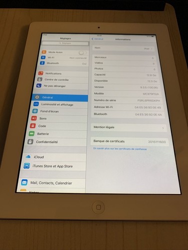 Apple ipad modèle a1395 - -,