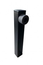 Butée d'arrêt de porte portail à sceller avec tampon caoutchouc rond