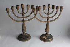 Paire de chandeliers Menorah