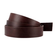 Lanière en cuir de collet NOURRI LISSE tannage végétal - CHOCOLAT - Ép 3,2mm