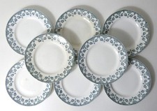 Terre de fer 8 assiettes plates Art Déco modèle NORMAND