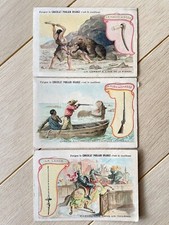 Série de 3 Chromos Poulain -