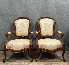 Paire de fauteuils époque Napoléon III en acajou vers 1850