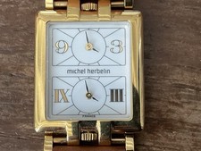 RARE Montre femme Michel Herbelin modèle  Airport en plaqué or