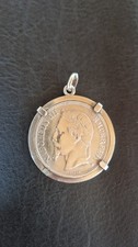 Piece Napoléon III Empereur 5F 1869 Barre Montée En Pendentif 